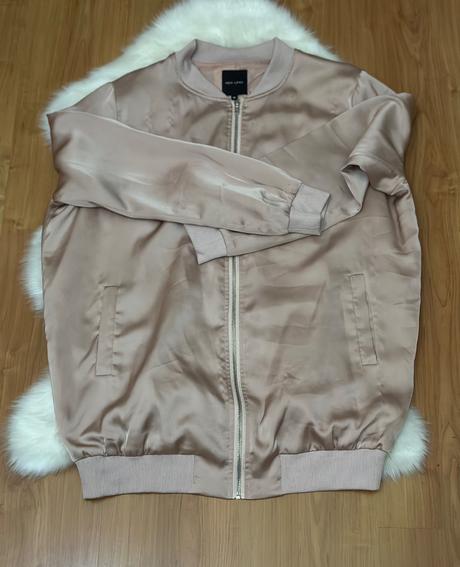 Bledoružová bunda na štýl bombery, new look,xxl