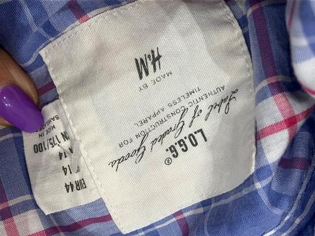 Dámska kockovaná košeľa h&m,veľk.44, h&m,l