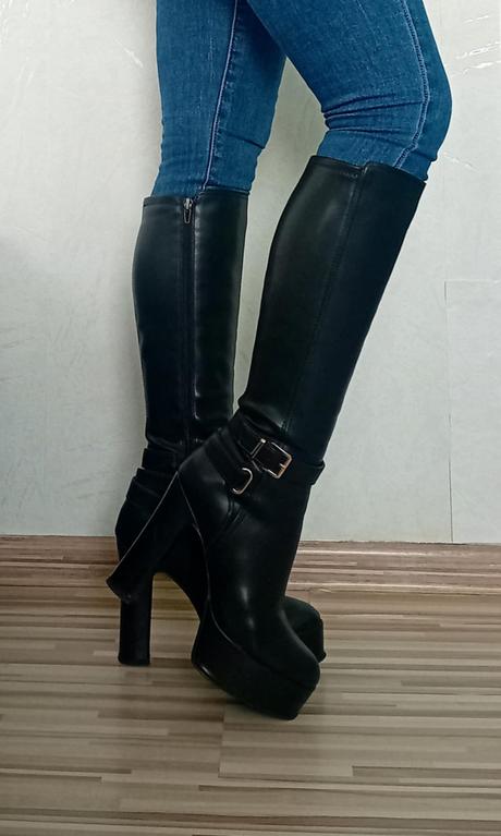 Dámske čierne čižmy catwalk - veľkosť 37, 37