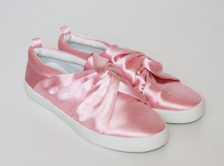 Saténové tenisky slip on, h&m,37