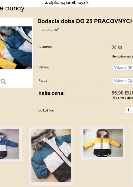 Zimna bunda alphaapparel baby, baby,92