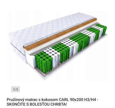 Matrac, šírka (cm): 90,dĺžka (cm): 200