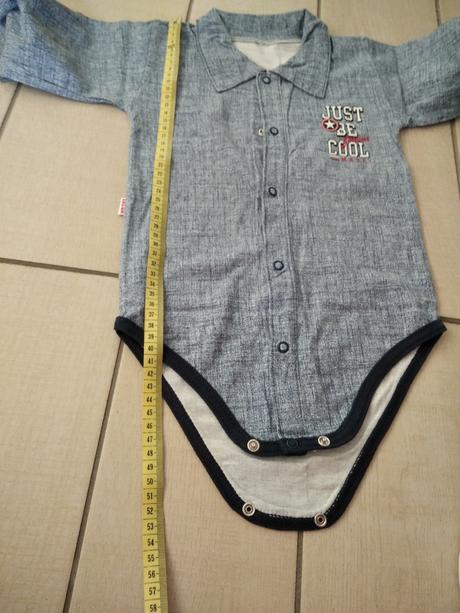 Modré body s dlhým rukávom, 92