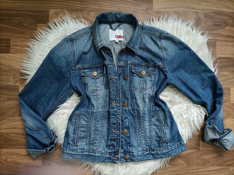 Krásna nadčasová riflova bunda, mustang,m