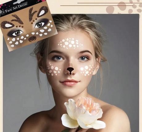 Karnevalový kostým srnka, leopard s nálepkami, 