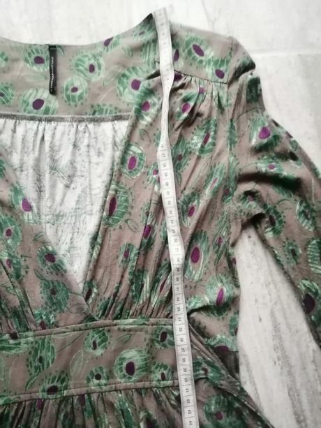 Krásne jemné šaty "pávie oko" nafnaf, vm-l, naf naf,l