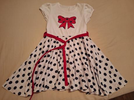 Šaty bodkovane 134/140, 134