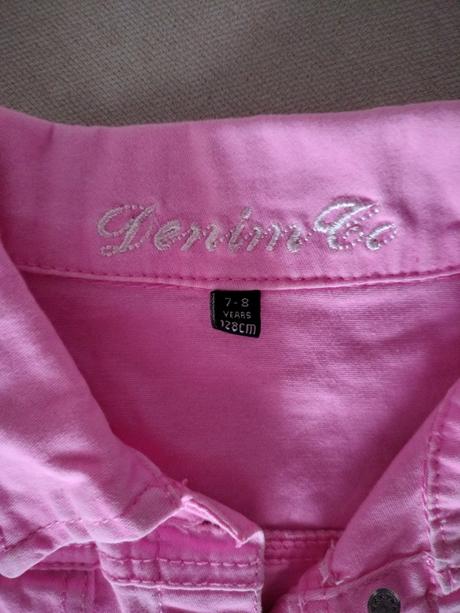 Ružová riflova bunda, denim co,128