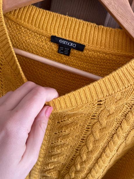 Horčicový pulóver, esmara,42