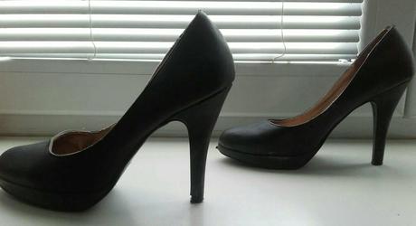 Topánky čierne na vysokom opätku 38, 38