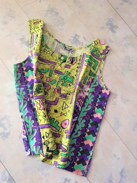 Plátenný crop top č m/l, l