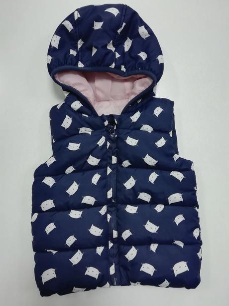 Teplá vesta s mačkami, primark,80
