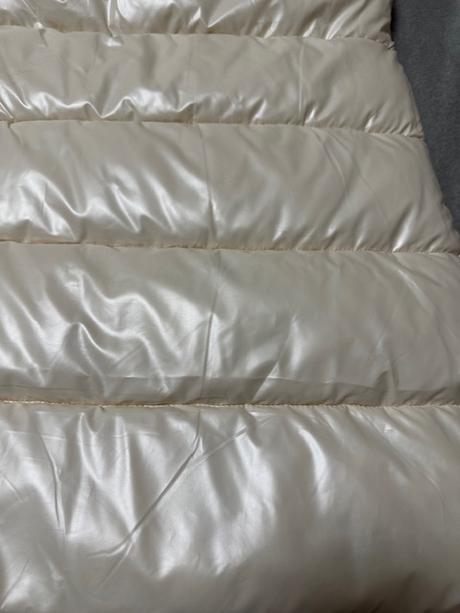 Metalická béžová predĺžená vesta, l / m