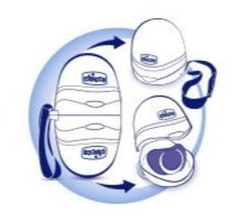 Chicco púzdro na 2 cumlíky, ružové, chicco