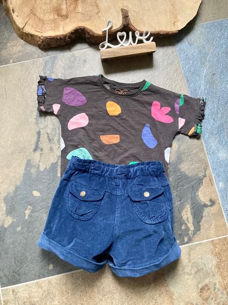 Menčestrové kraťasy elegantné vel.104, kids,104