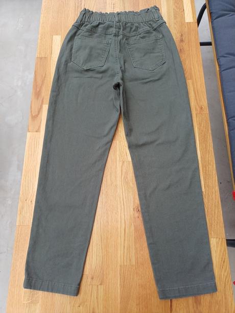 Tmavozelené paperbag nohavice, veľ. s, reserved,s