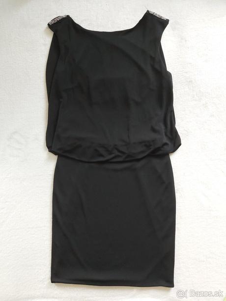 River island čierne šaty s aplikáciou s, river island,s