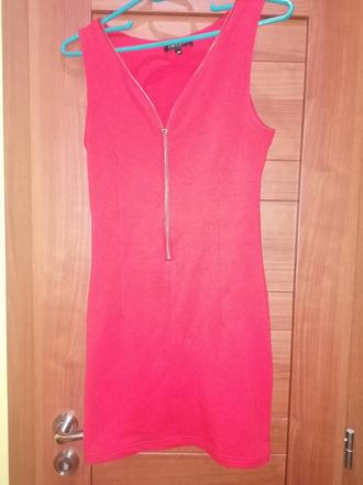 Červené teplejšie šaty, amisu,38