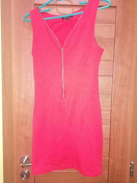 Červené teplejšie šaty, amisu,38