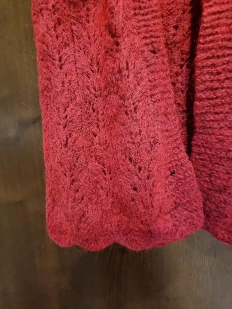 Bordová pletená vesta, 