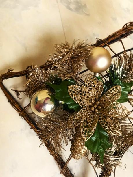 Naturálny vianočný zvon na dvere/kozub, 