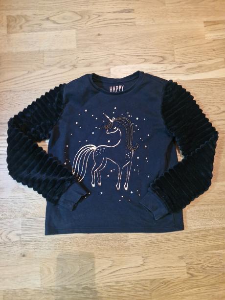 Dievčenská mikina unicorn s plyšovými rukávmo, f&f,140