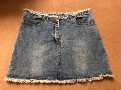 Riflová mini sukňa, 36