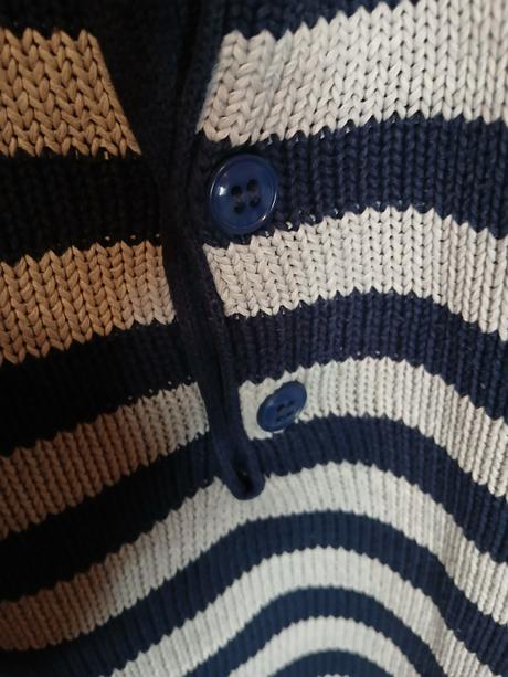 Modrý  bavlnený pulover, 44