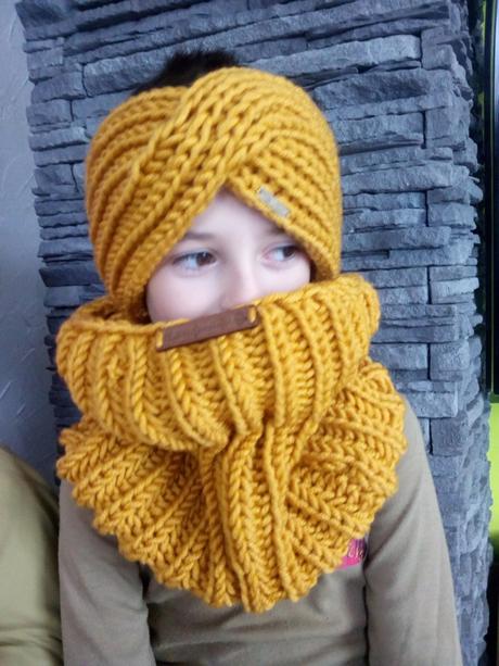 Čelenkový set- čelenka, šál, tunel, 56 - 158