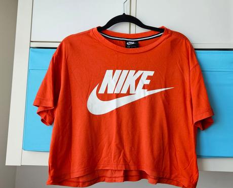 Nike, dámsky croptop, červený, vel. l, nike,l