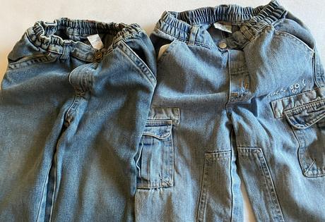 Bavlnené šúchané rifle- džegíny v. 86/92, 86