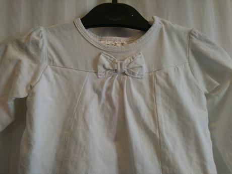 Dievčenské biele body s tričkom 2 v 1, ergee, 86cm, ergee,86