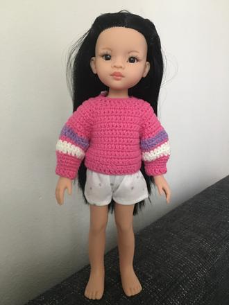 Svetrík na bábiku 32cm, 