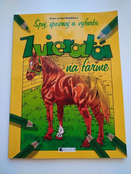 Spojovačka a omaľovánka zvieratá na farme,