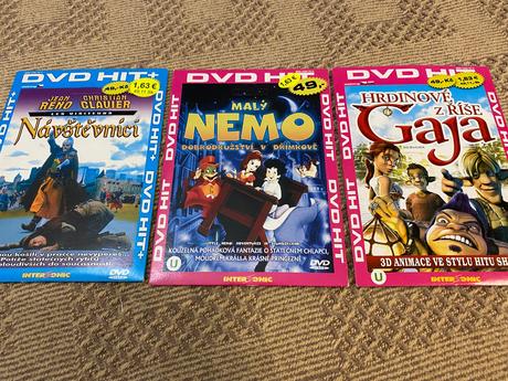 3 ks dvd staršia edícia rozprávok malý nemo, 