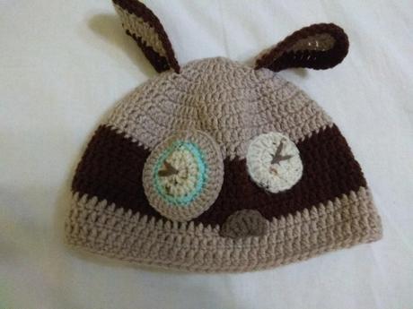 Háčkovana hnedá čiapka, 80