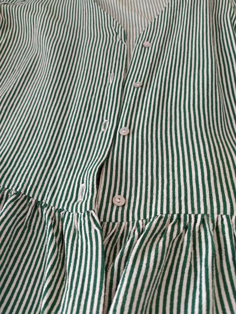 Paskovana blúzka s volánom., zara,xs