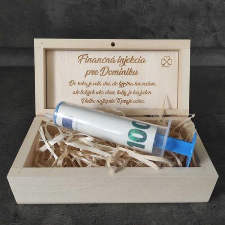 Krabička - finančná injekcia k narodeninám, 