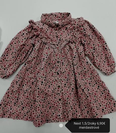 Menšestrové kvetinové šaty next s volánikmi, next,92