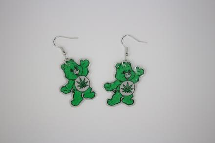 Náušnice starostliví medvedíci handmade,