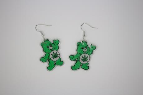 Náušnice starostliví medvedíci handmade,