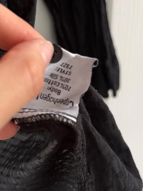 Čierna hodvábna košeľa copenhagen luxe xl, xl