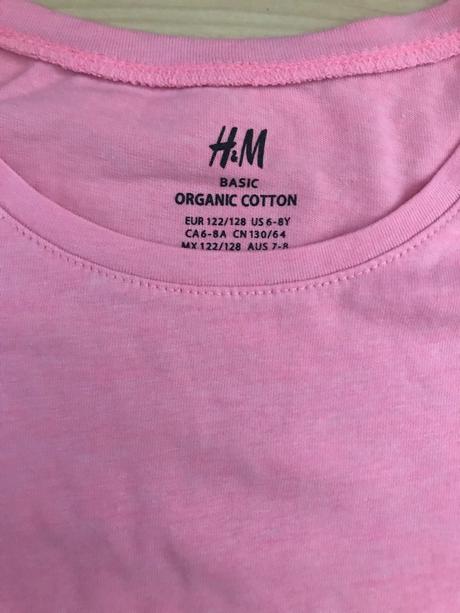 Tričká 2 ks 6-8 rokov, h&m,128