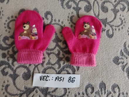 Dievčenské rukavice máša a medveď, 86