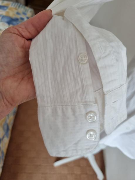 Biela bkuzka s pasikmi hm 38, h&m,38