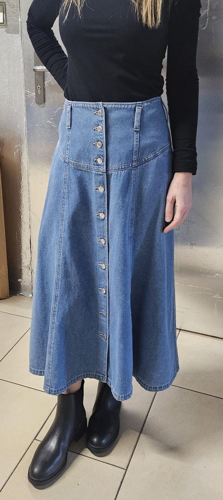 Riflová sukňa veľ.36, c&a,36