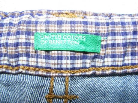 Rifľové bermudy zn. benetton, benetton,110