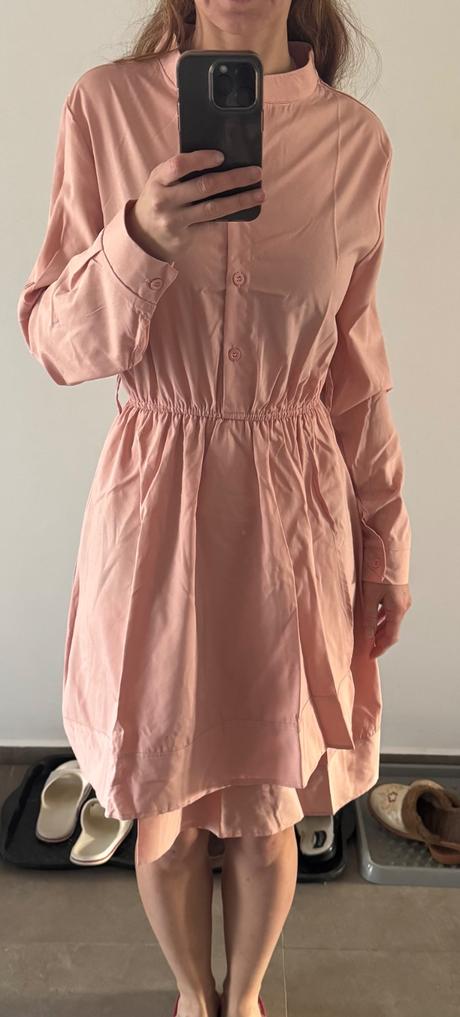 Marhuľové košeľové šaty, 38