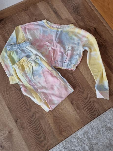 Batikovaná crop tepláková súprava, 