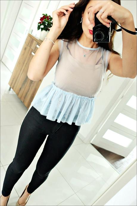 Baby blue blúzka, xs